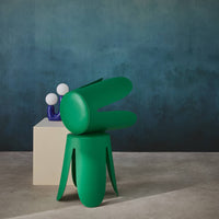 Set di 2 sgabelli impilabili in similpelle, verde