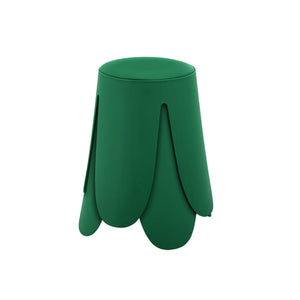 Set di 2 sgabelli impilabili in similpelle, verde