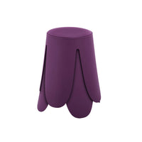 Set di 2 sgabelli impilabili in similpelle, viola