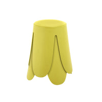 Set di 2 sgabelli impilabili in similpelle, giallo