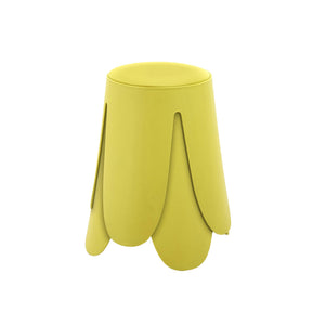 Set di 2 sgabelli impilabili in similpelle, giallo