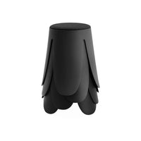 Set di 4 sgabelli impilabili in materiale bouclé, nero