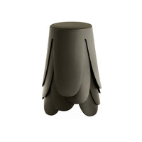 Set di 4 sgabelli impilabili in materiale bouclé, kaki