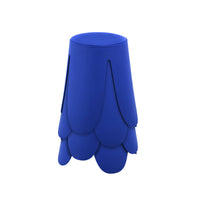 Set di 4 sgabelli impilabili ecopelle, blu