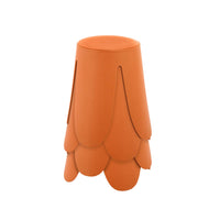 Set di 4 sgabelli impilabili ecopelle, arancione