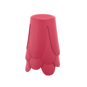 Set di 4 sgabelli impilabili ecopelle, rosa