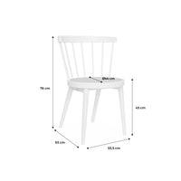 Set di 2 sedie in legno e rattan intrecciato, stile vimini, marrone