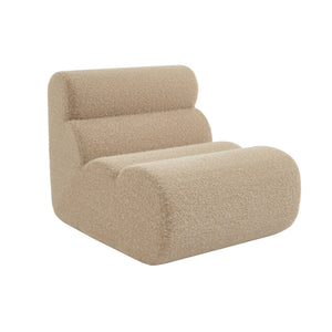 Poltrona effetto alpaca, 1 posto, beige