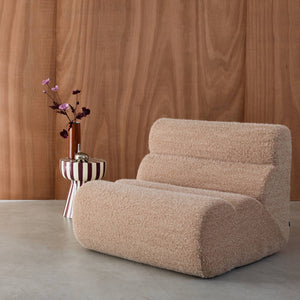 Poltrona effetto alpaca, 1 posto, beige