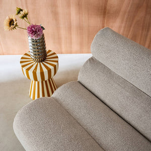 Divano modulare bouclé, 3 posti, beige