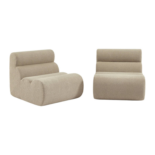 Divano modulare bouclé, 2 posti, beige