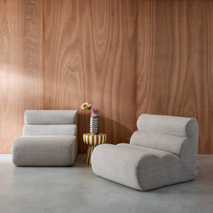 Divano modulare bouclé, 2 posti, beige