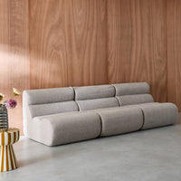 Divano modulare bouclé, 3 posti, beige