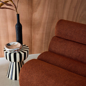 Divano modulare bouclé, 3 posti, terracotta