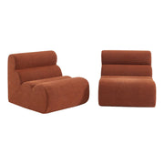 Divano modulare bouclé, 2 posti, terracotta