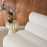 Poltrona bouclé testurizzata, 1 posto, bianco