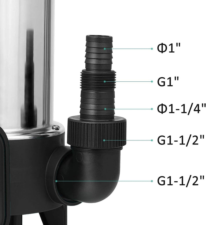 Pompa Sommersa Immersione Acque Chiare E Acque Sporche Drenaggio 550W In Acciaio Inox Certificata Ce