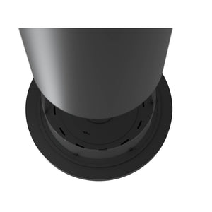 Camino a Bioetanolo da appoggio Inround - Biocamino nero da terra con canna fumaria d.95cm