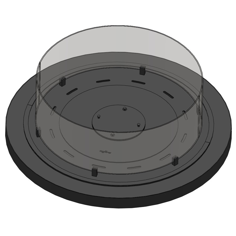 Camino a Bioetanolo da appoggio Inround - Biocamino nero da terra con canna fumaria d.95cm