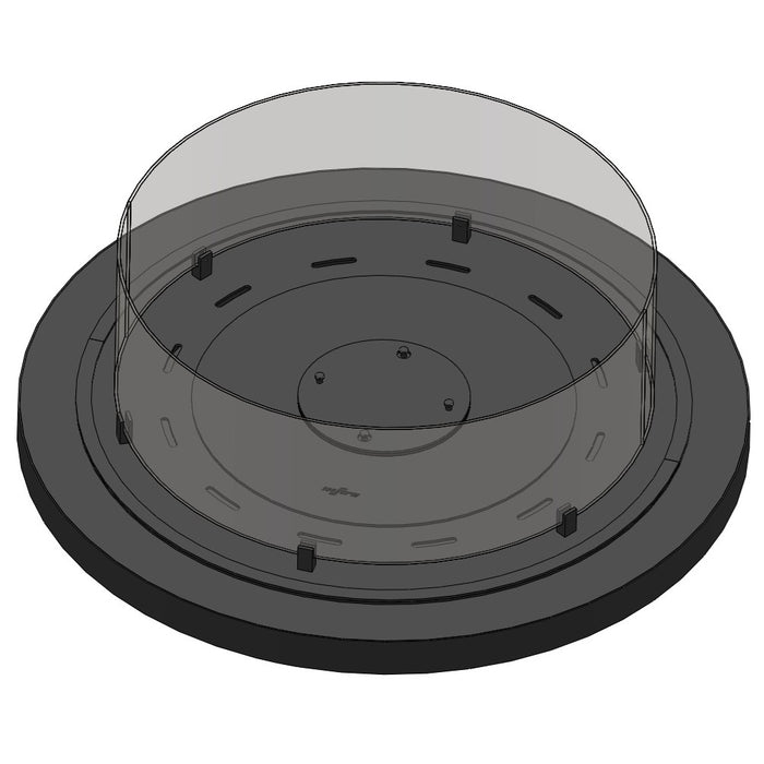 Camino a Bioetanolo da appoggio Inround - Biocamino nero da terra con canna fumaria d.95cm