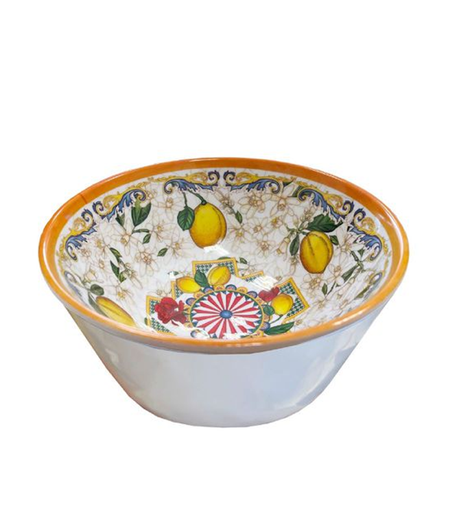 Insalatiera Piccola Ciotola Tonda Carretto Siciliano Centro Tavola Decorazione         