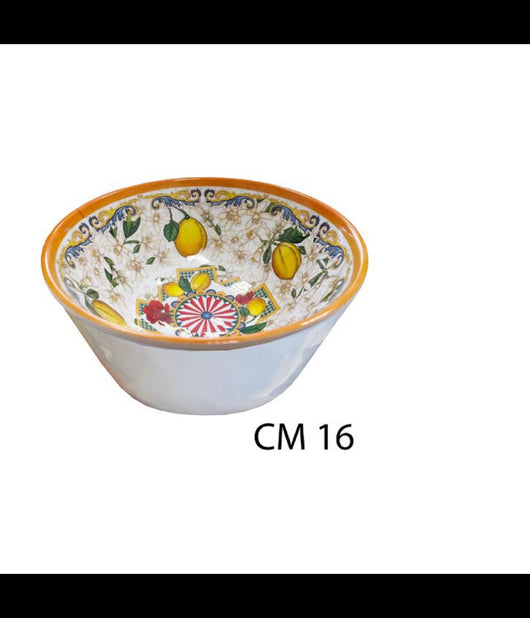 Insalatiera Piccola Ciotola Tonda Carretto Siciliano Centro Tavola Decorazione         