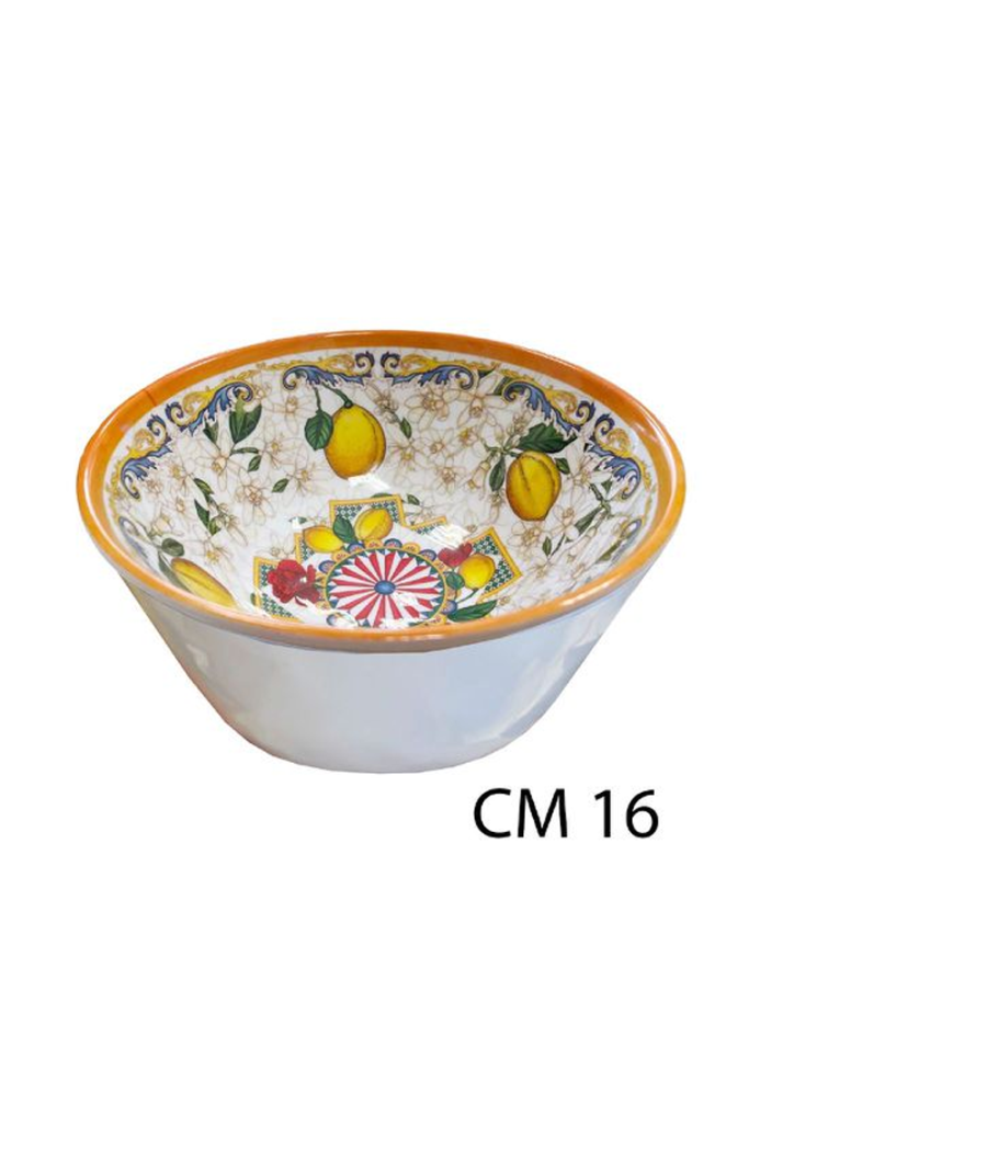 Insalatiera Piccola Ciotola Tonda Carretto Siciliano Centro Tavola Decorazione         