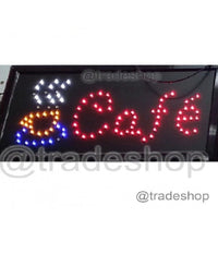 Insegna Led Luminosa Dinamica Con Scritta "cafe' " E Tazza Fumante         