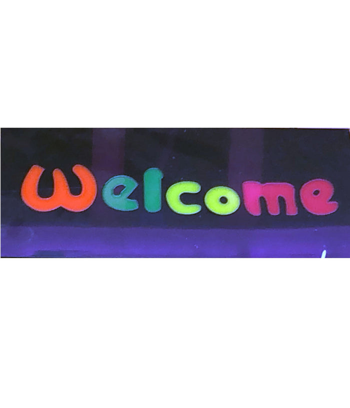 Insegna Luminosa A Led Con Logo Scritta Welcome Per Locali Attività  Commerciali         