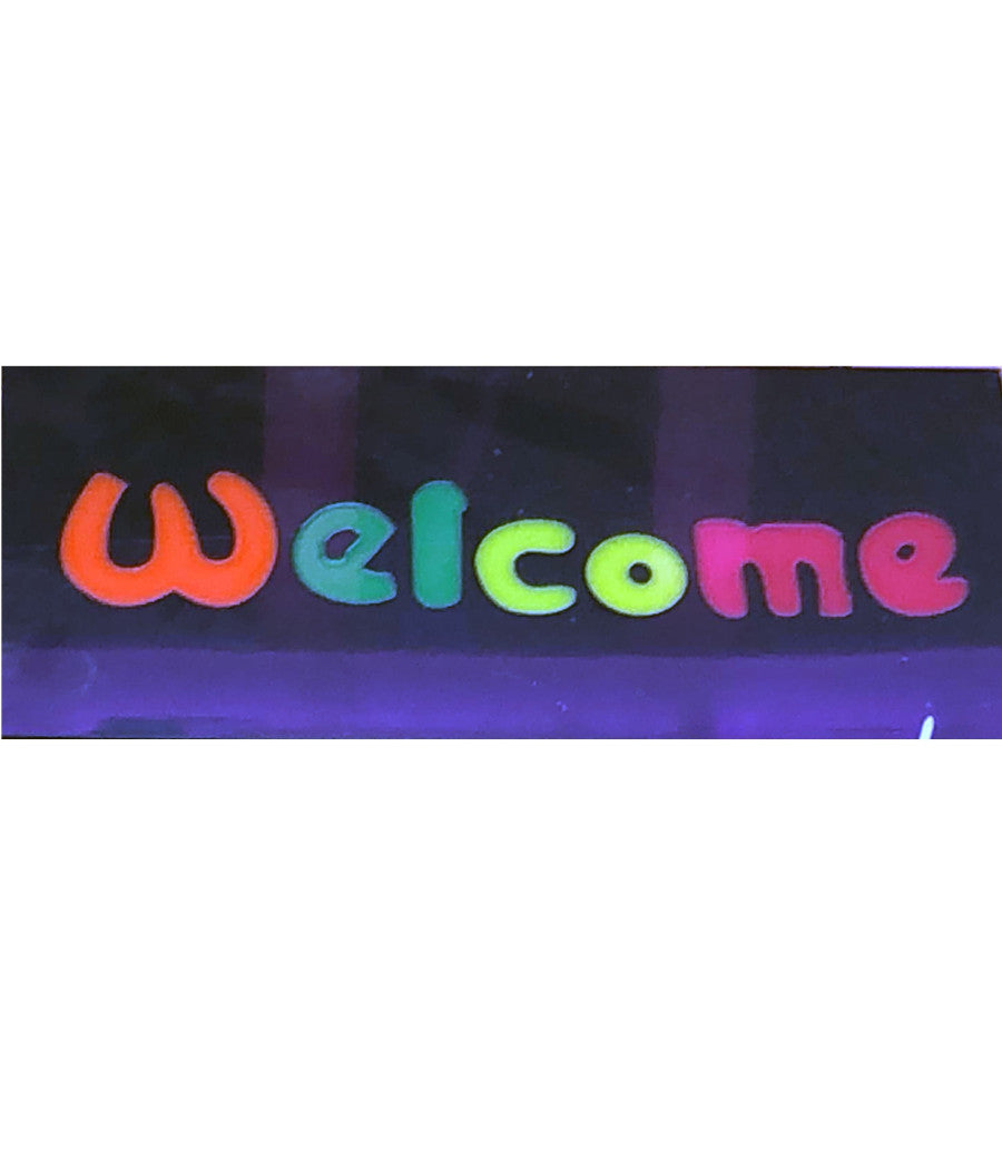 Insegna Luminosa A Led Con Logo Scritta Welcome Per Locali Attività  Commerciali         