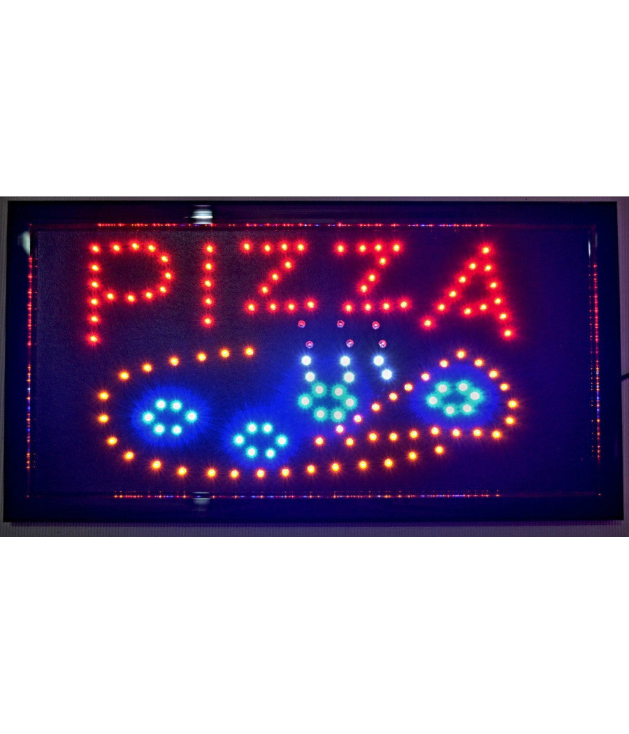 Insegna Luminosa A Led Con Scritta Pizza Per Pizzeria Ristorante Bar Vetrina         