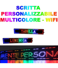 Insegna Luminosa A Led Scritta Personalizzata Scorrevole Tabella 100 X 20 Cm         