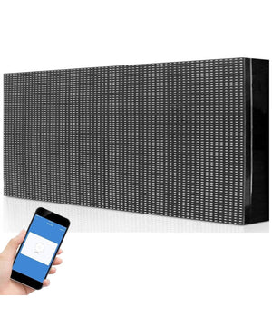 Trade Shop - Insegna Luminosa A Led Wifi Per Esterno Ip65 Testo Scorrevole Bianca 100x40cm -