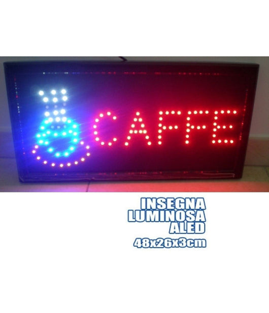 Insegna Luminosa Insegne Luminose A Led Con Scritta Caffe Caffè Caffe'         