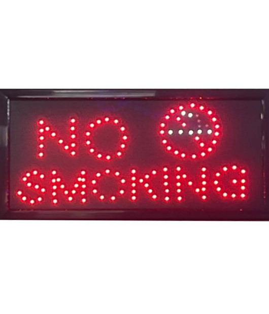 Insegna Luminosa Led X Locale Commerciale Con Scritta No Smoking Vietato Fumare         