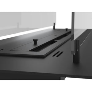 Camino a Bioetanolo da Incasso o appoggio Insert Black 1000 - Biocamino nero sottile con due vetri, Serbatoio 2l - 100cm