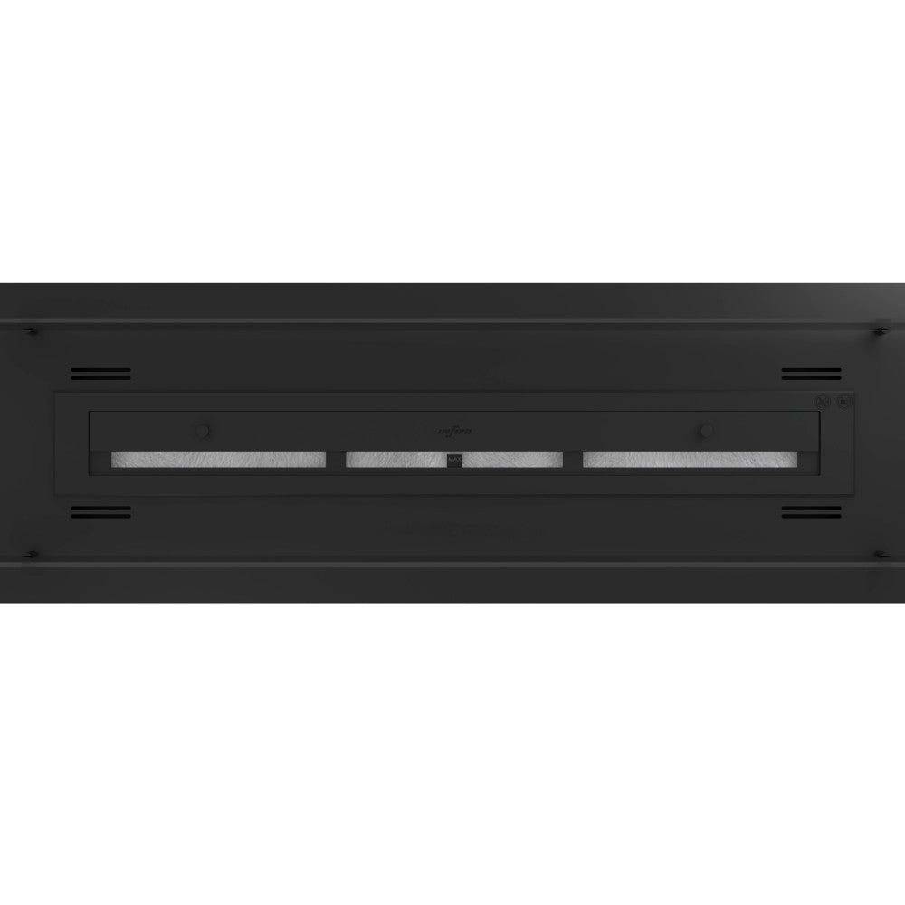 Camino a Bioetanolo da Incasso o appoggio Insert Black 1000 - Biocamino nero sottile con due vetri, Serbatoio 2l - 100cm