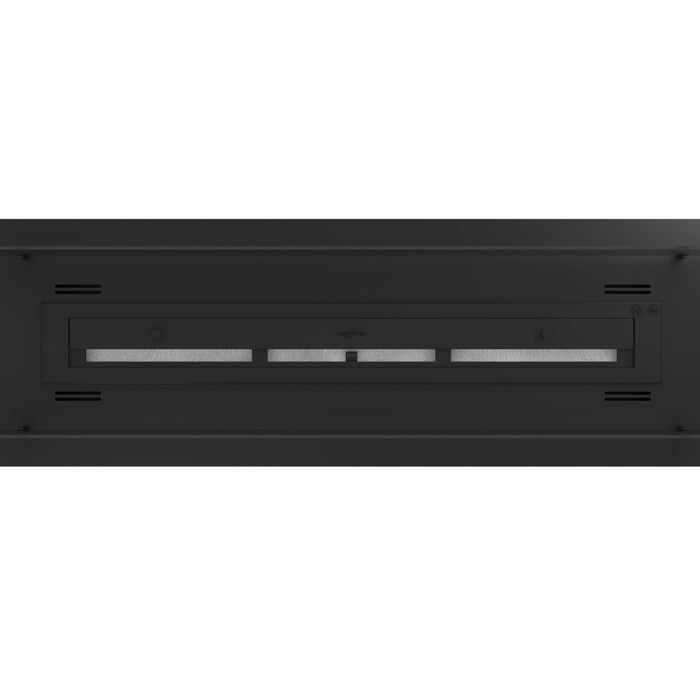 Camino a Bioetanolo da Incasso o appoggio Insert Black 1000 - Biocamino nero sottile con due vetri, Serbatoio 2l - 100cm