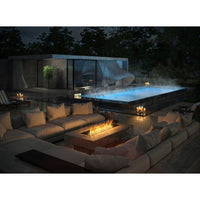 Camino a Bioetanolo da Incasso o appoggio Insert Black 1200 - Biocamino nero sottile con due vetri, Serbatoio 3l - 120cm