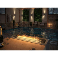 Camino a Bioetanolo da Incasso o appoggio Insert Black 1200 - Biocamino nero sottile con due vetri, Serbatoio 3l - 120cm