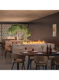 Biocamino A Bioetanolo Da Incasso Colore Nero Con Vetri Mod. INSERT BLACK BURNER - 1500