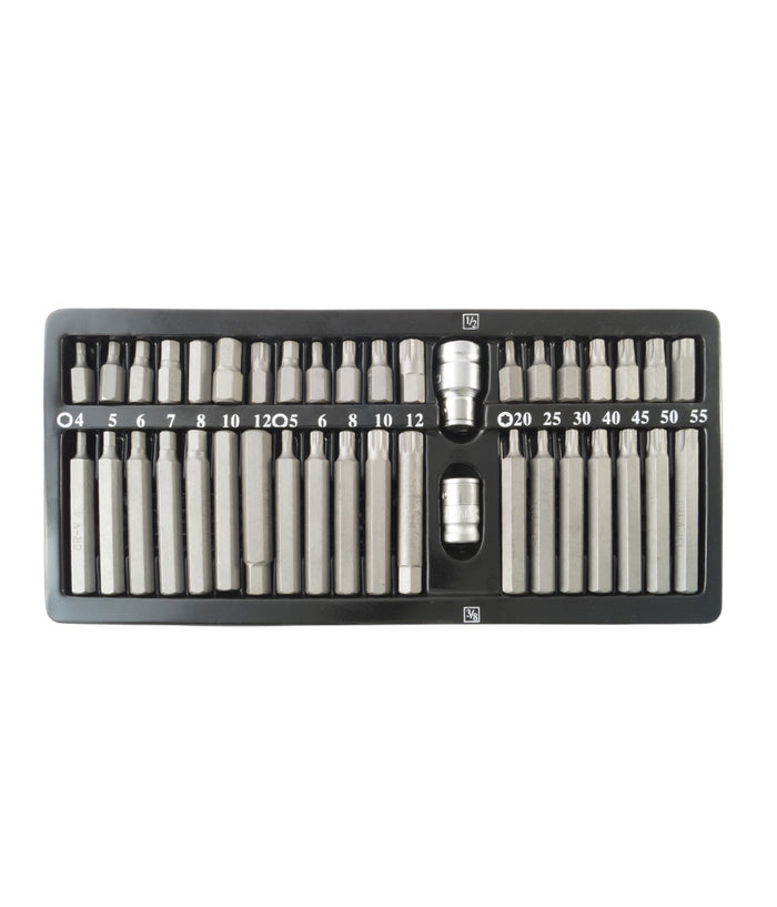 Inserti Chiavi Bussole Chiavi Torx Hex 1/2" 3/8" Kit Set Professionale 40 Pz         