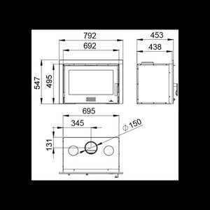 Inserto Camino 792x547 Bronpi Rioja Refrattario 12.5 KW