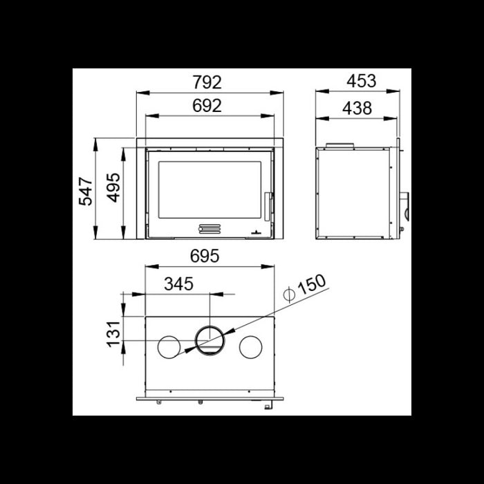 Inserto Camino 792x547 Bronpi Rioja Refrattario 12.5 KW