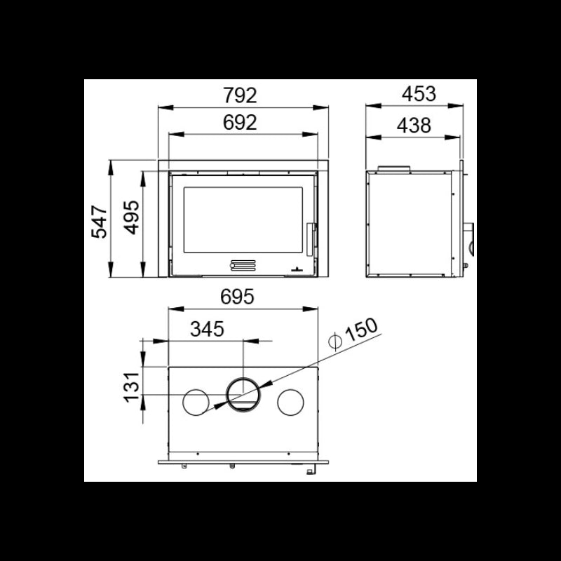 Inserto Camino 792x547 Bronpi Rioja Refrattario 12.5 KW