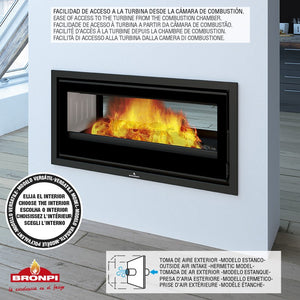 Inserto Camino Bifacciale Doppia Combustione 1007x596 Bronpi Cairo Refrattario 13 KW