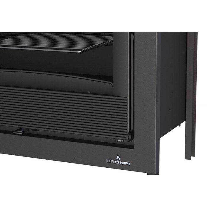 Inserto Camino Doppia Combustione 611x581 Bronpi Paris-55 Refrattario 9.5 KW