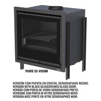 Inserto Camino Doppia Combustione 611x581 Bronpi Paris-55 Refrattario 9.5 KW