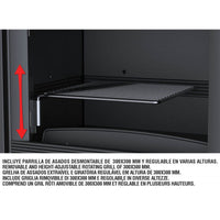 Inserto Camino Doppia Combustione 611x581 Bronpi Paris-55 Refrattario 9.5 KW