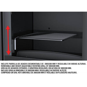 Inserto Camino Doppia Combustione 611x581 Bronpi Paris-55 Refrattario 9.5 KW